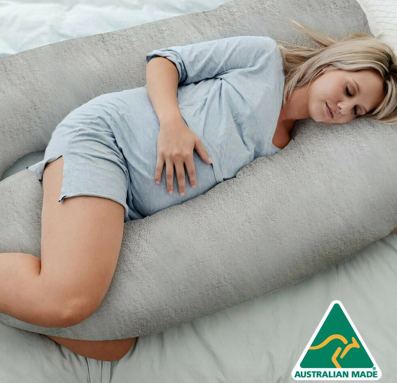 Teddy Fleece Pregnancy Pillow + Zipper Removable Cover