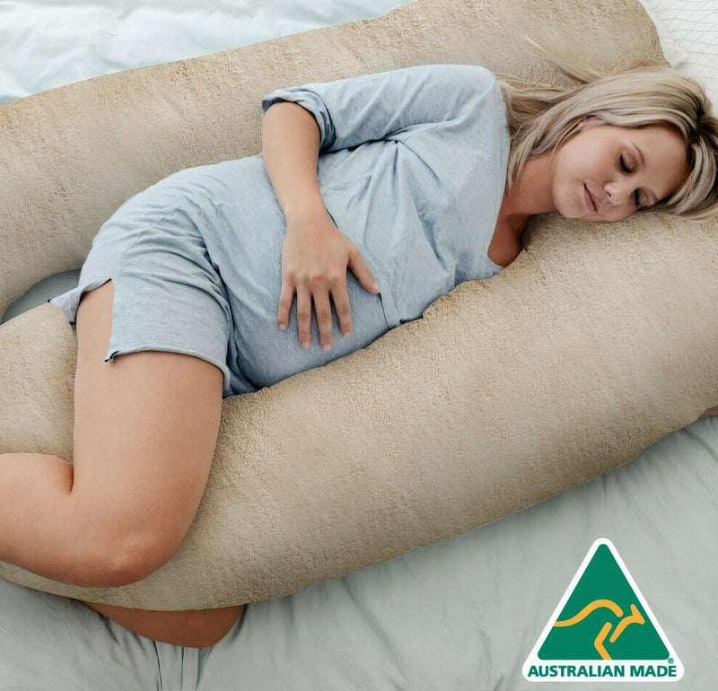 Teddy Fleece Pregnancy Pillow + Zipper Removable Cover